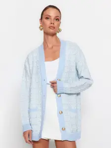 Trendyol Cable Knit Longline Cardigan Sweaters