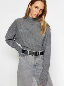 Trendyol Ribbed High Neck Extended Sleeves Pullover Sweaters