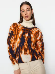 Trendyol Abstract Printed Acrylic Pullover