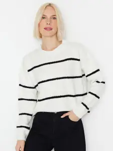 Trendyol Striped Long Sleeve Pullover