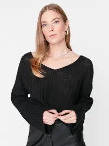 Trendyol Ribbed Woollen Crop Pullover