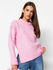 Trendyol Self Design Ribbed Pullover Sweater