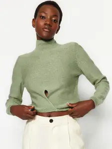 Trendyol Turtle Neck Acrylic Cropped Pullover