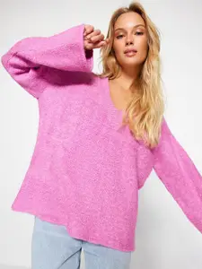 Trendyol V-Neck Oversized Pullover