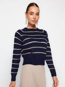 Trendyol Striped Round Neck Pullover
