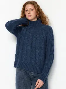 Trendyol Cable Knit Self Design Pullover Sweater