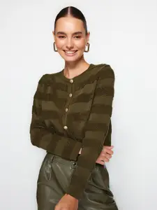 Trendyol Striped Acrylic Cardigan Sweater