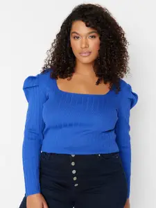 Trendyol Square Neck Puff Sleeve Top