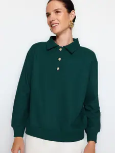 Trendyol Shirt Collar Pullover Sweatshirt