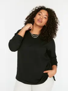 Trendyol Plus Size Round Neck Pullover Sweatshirt