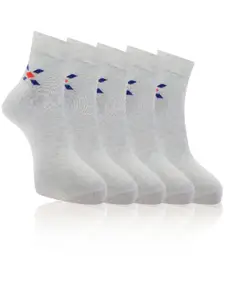 Dollar Socks Men Pack Of 5 Assorted  Pure Cotton Ankle Length Socks