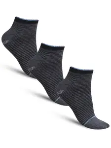 Dollar Socks Men Pack Of 3 Striped Assorted Cotton Ankle Length Socks
