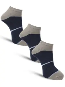 Dollar Socks Men Pack Of 3 Stripes Assorted Cotton Ankle Length Socks