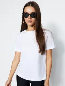 Trendyol Round Neck Pure Cotton Casual T-Shirt