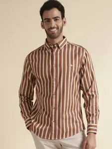 Andamen Premium Slim Fit Striped Twill Casual Shirt