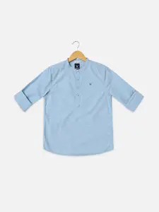 Allen Solly Junior Boys Slim Fit Conversational Printed Pure Cotton Casual Shirt