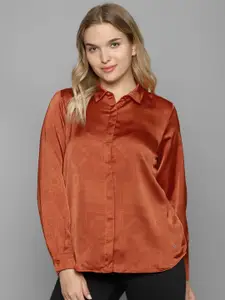 Allen Solly Woman Regular Fit Ethnic Motifs Self Design Long Sleeves Casual Shirt