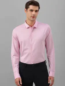 Louis Philippe Permapress Slim Fit Micro Ditsy Printed Cotton Wrinkle Free Formal Shirt