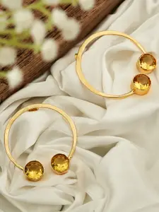 ATIBELLE Gold Plated Contemporary Hoop Earrings