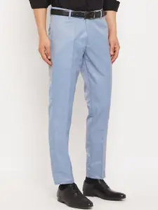 VEI SASTRE Men Smart Slim Fit Mid Rise Formal Trousers