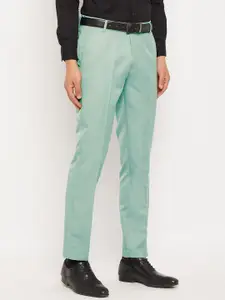 VEI SASTRE Men Smart Slim Fit Mid-Rise Flat-Front Formal Trousers