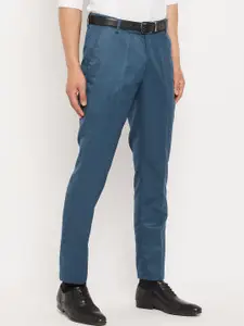 VEI SASTRE Men Smart Slim Fit Formal Trousers