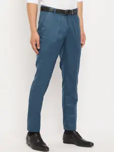 VEI SASTRE Men Smart Slim Fit Mid Rise Formal Trousers