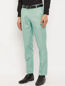 VEI SASTRE Men Mid Rise Smart Slim Fit Plain Formal Trousers