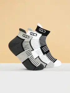 Ajile by Pantaloons Men Pack Of 3 Colourblocked Ankle-length Socks