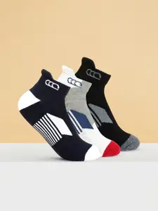 Ajile by Pantaloons Men Pack Of 3 Colourblocked Ankle-length Socks