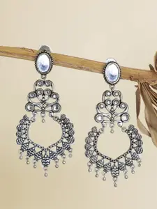 Infuzze Silver-Plated Drop Earrings