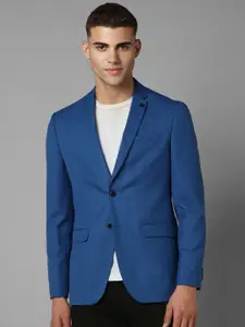 Allen Solly Checked Slim Fit Notched Lapel Single-Breasted Casual Blazer
