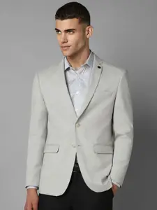 Allen Solly Textured Slim Fit Notched Lapel Single-Breasted Formal Blazer