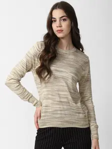 Van Heusen Woman Abstract Printed Round Neck Long Sleeves Pullover