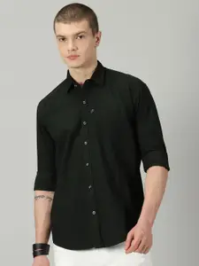 Rodzen Standard Striped Cotton Casual Shirt