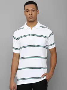Allen Solly Striped Polo Collar Pure Cotton T-shirt