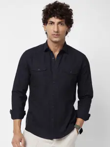 VASTRADO Spread Collar Cotton Casual Shirt