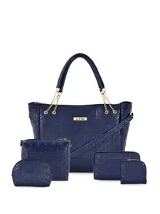 LaFille Set of 5 Textured PU Structured Handbags