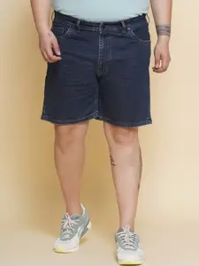 John Pride Men Plus Size Mid-Rie Denim Shorts