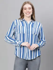 Oxolloxo Vertical Striped Standard Casual Shirt