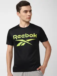 Reebok Men Logo-Printed Training T-Shirt