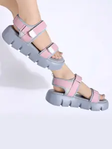 Shoetopia Open Toe Flatform Heels
