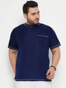 bigbanana Plus Size Round Neck Bio Finish Pockets Regular T-shirt