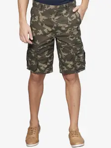 t-base Men Camouflage Printed Cotton Cargo Shorts