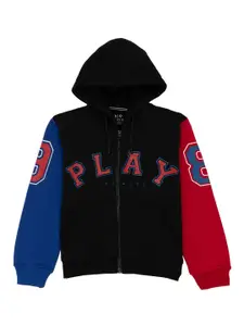 Status Quo Boys Typography Printed Hooded Sweatshirt