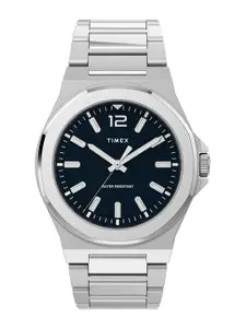 Timex Men Patterned Dial & Stainless Steel Bracelet Style Straps Analogue WatchTW2U42400UJ