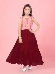 Aarika Girls Embellished Sleeveless Maxi Dress