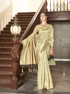 elora Ethnic Motifs Woven Design Zari Banarasi Designer Saree