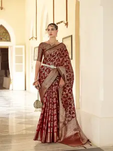 elora Ethnic Motifs Woven Design Zari Detail Saree