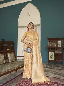 elora Ethnic Motifs Woven Design Zari Detail Banarasi Saree